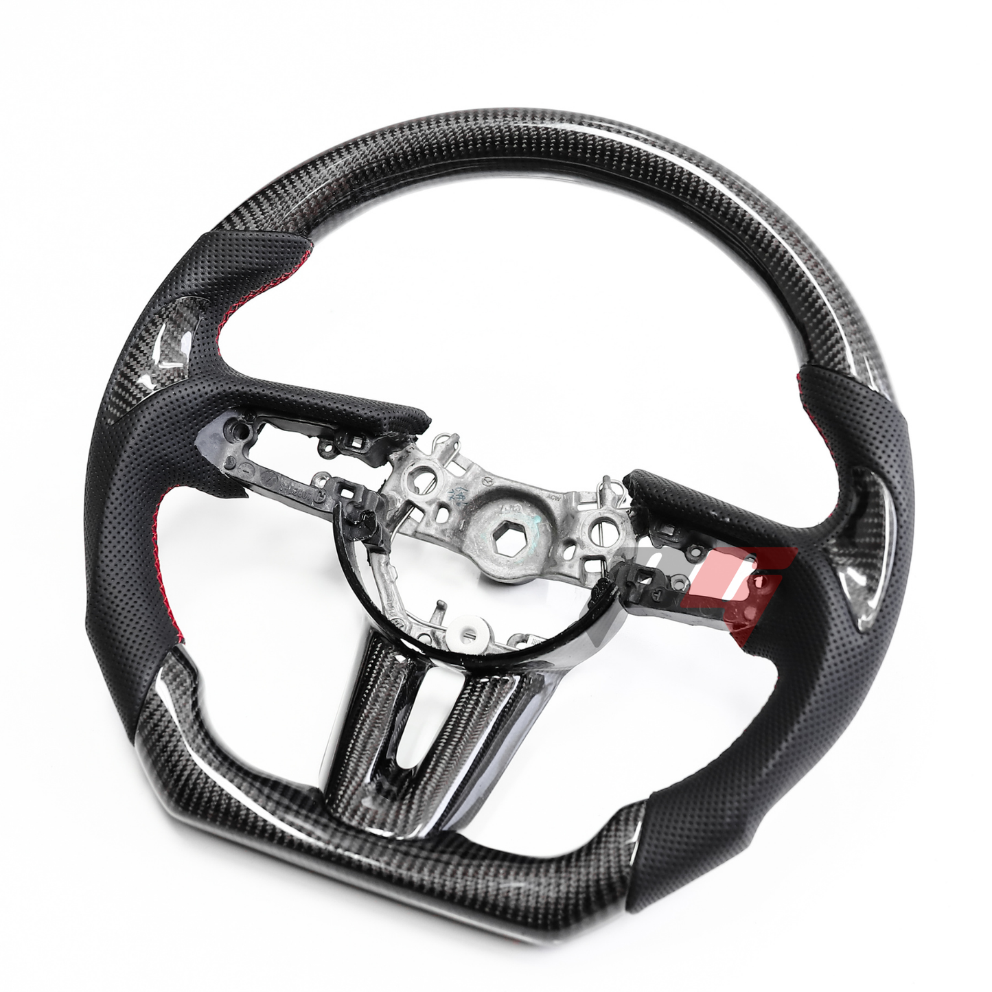 FOR 2019-2023 MAZDA3 CARBON FIBER & LEATHER STEERING WHEEL
