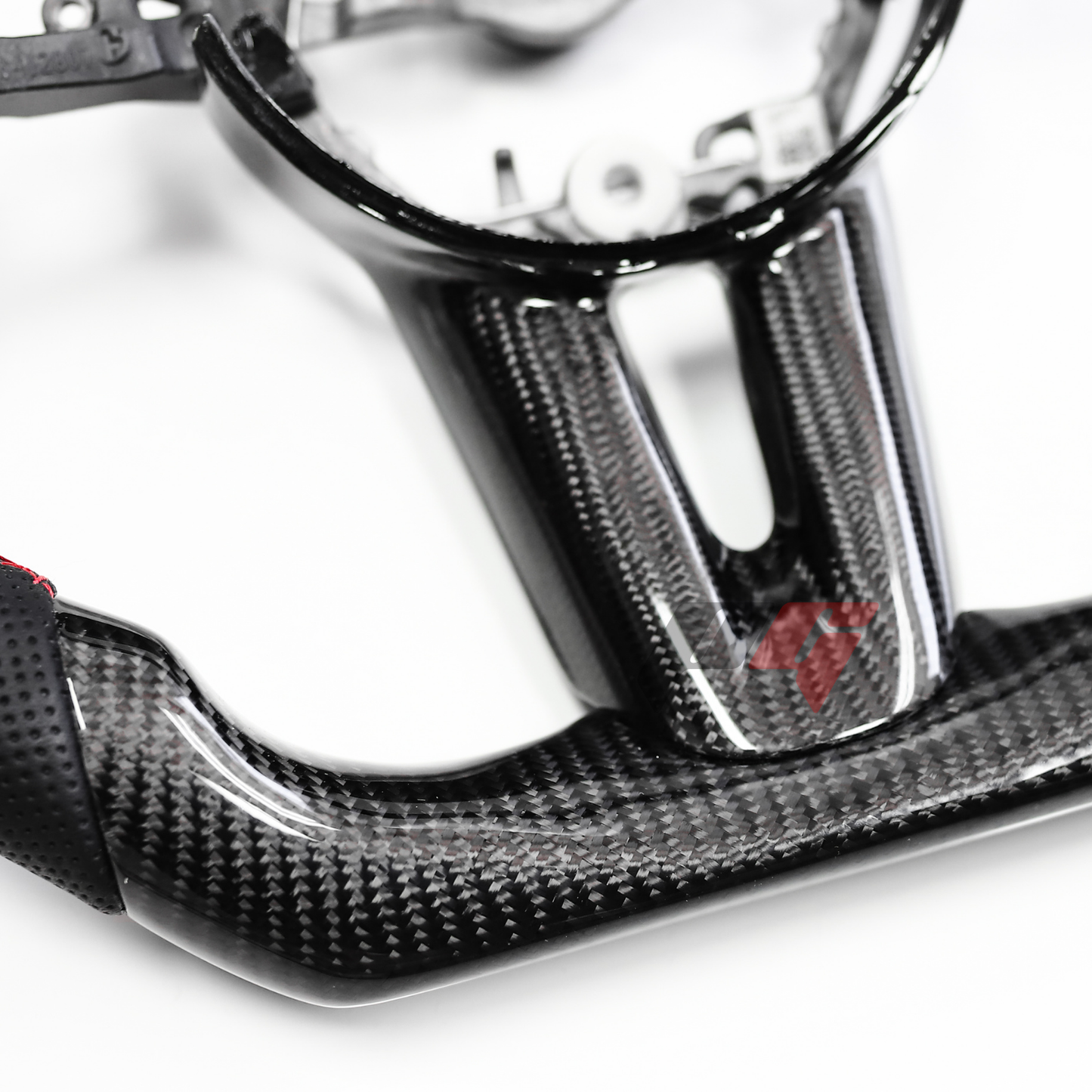 FOR 2019-2023 MAZDA3 CARBON FIBER & LEATHER STEERING WHEEL