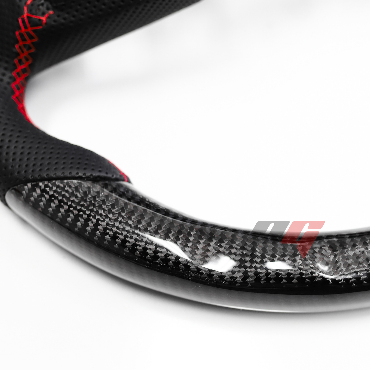 FOR 2019-2023 MAZDA3 CARBON FIBER & LEATHER STEERING WHEEL
