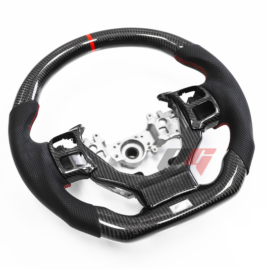FOR 2013-2023 LEXUS IS CARBON FIBER & LEATHER STEERING WHEEL