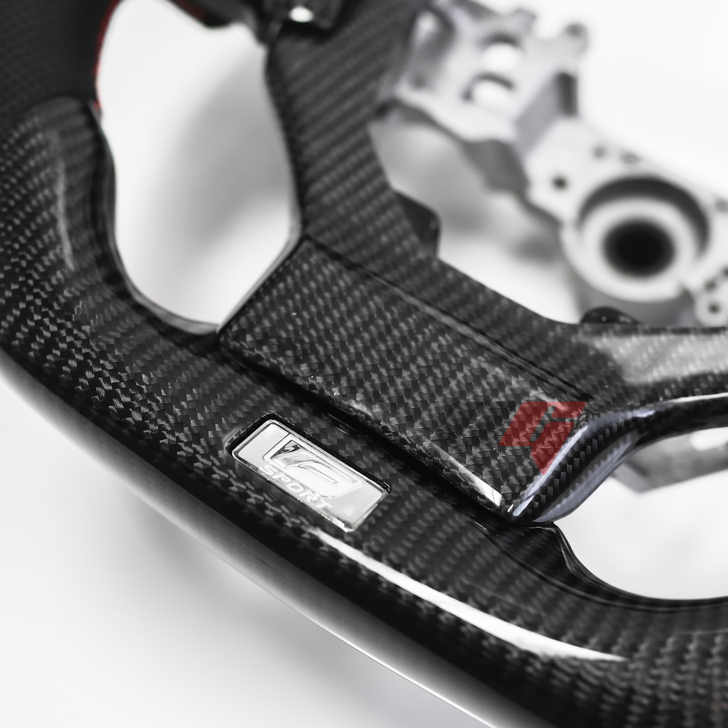 FOR 2013-2023 LEXUS IS CARBON FIBER & LEATHER STEERING WHEEL