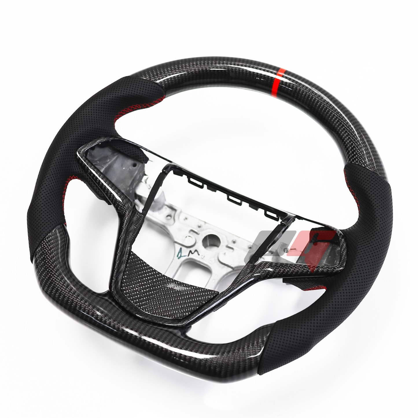 FOR 2013-2019 CADILLAC ATS CARBON FIBER & LEATHER STEERING WHEEL