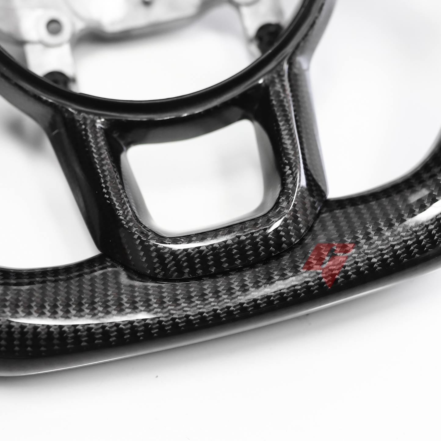 FOR 2018-2023 JEEP WRANGLER JL GLADIATOR CARBON FIBER & LEATHER STEERING WHEEL