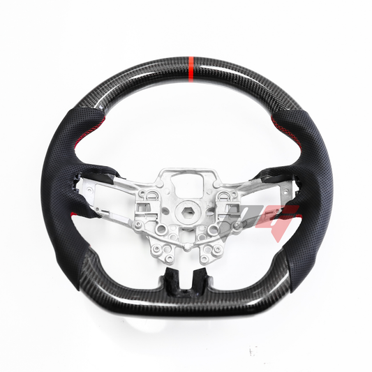 FOR 2015-2017 FORD MUSTANG CARBON FIBER & LEATHER STEERING WHEEL