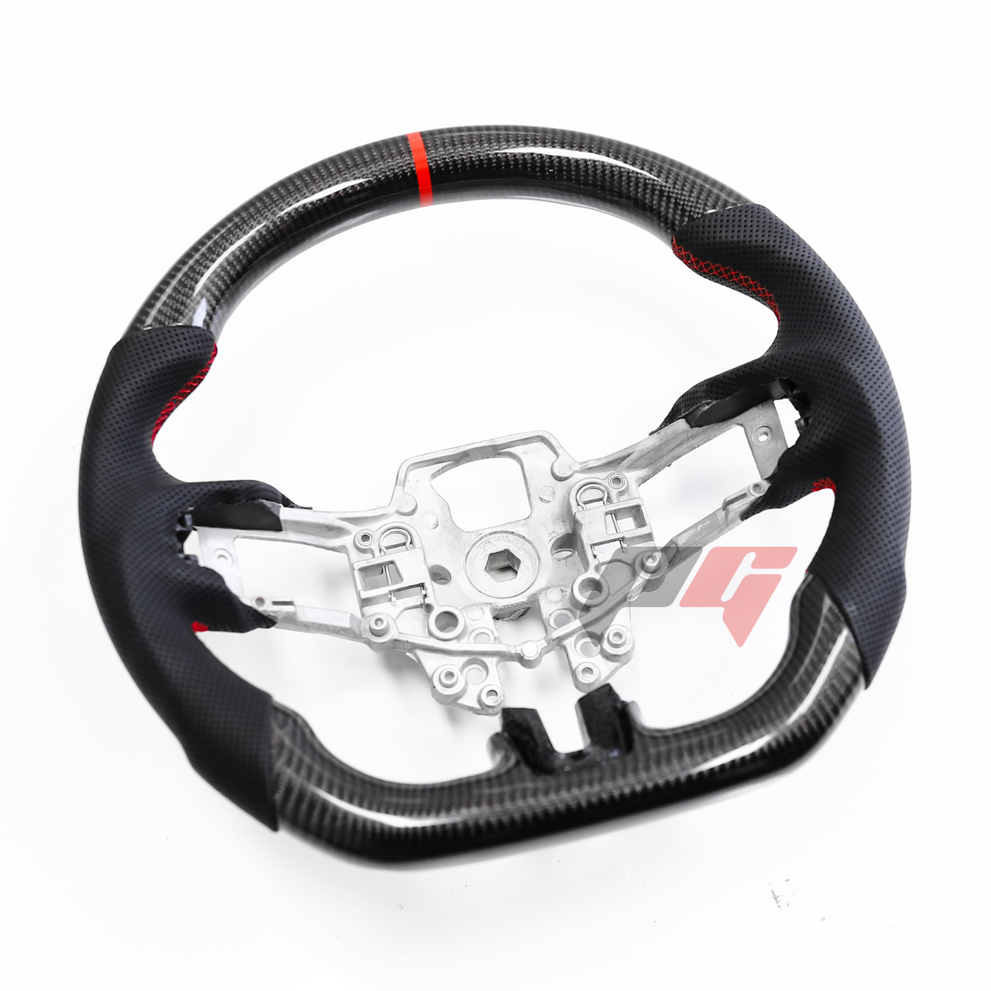 FOR 2015-2017 FORD MUSTANG CARBON FIBER & LEATHER STEERING WHEEL