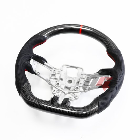 FOR 2015-2017 FORD MUSTANG CARBON FIBER & LEATHER STEERING WHEEL