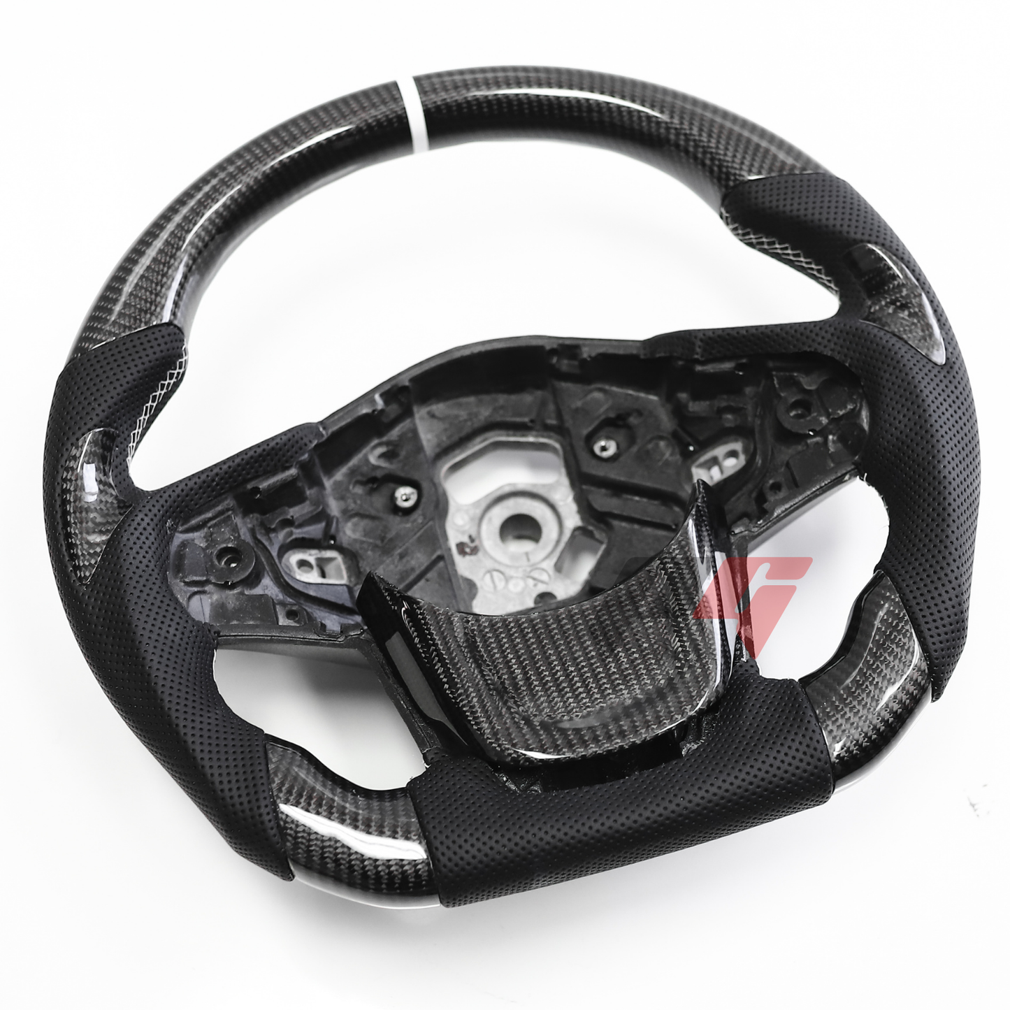 FOR 2019-2026 TOYOTA SUPRA CARBON FIBER & LEATHER STEERING WHEEL