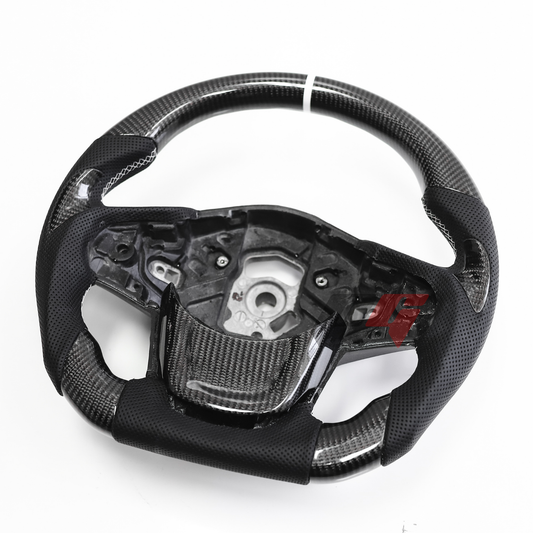 FOR 2019-2026 TOYOTA SUPRA CARBON FIBER & LEATHER STEERING WHEEL