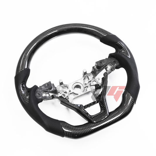 FOR 2018-2022 HONDA ACCORD CARBON FIBER & LEATHER STEERING WHEEL
