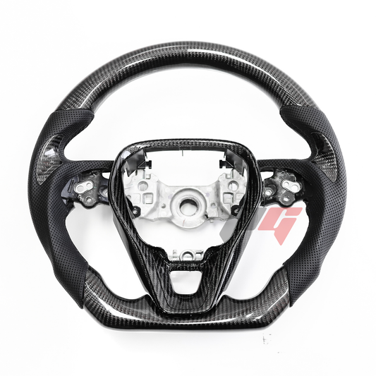 FOR 2019-2024 TOYOTA COROLLA CARBON FIBER & LEATHER STEERING WHEEL