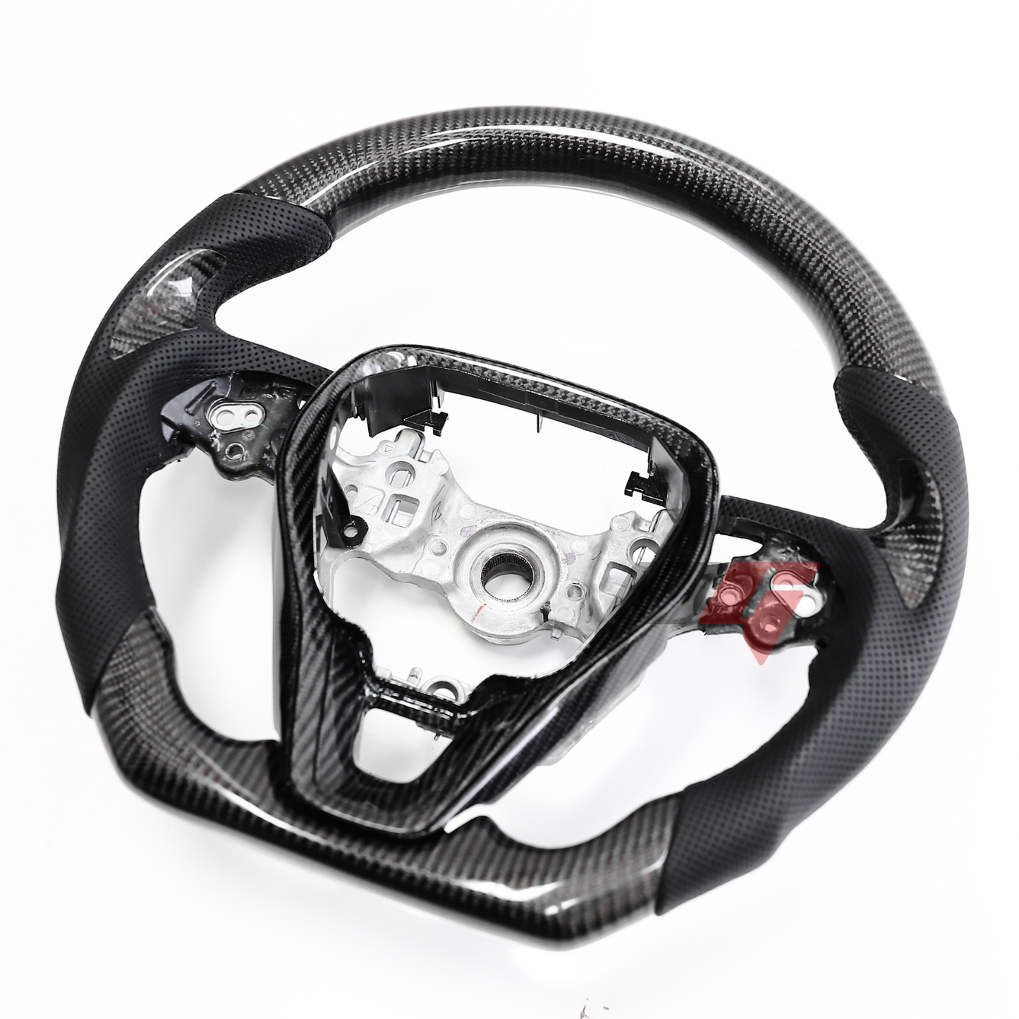 FOR 2019-2024 TOYOTA COROLLA CARBON FIBER & LEATHER STEERING WHEEL