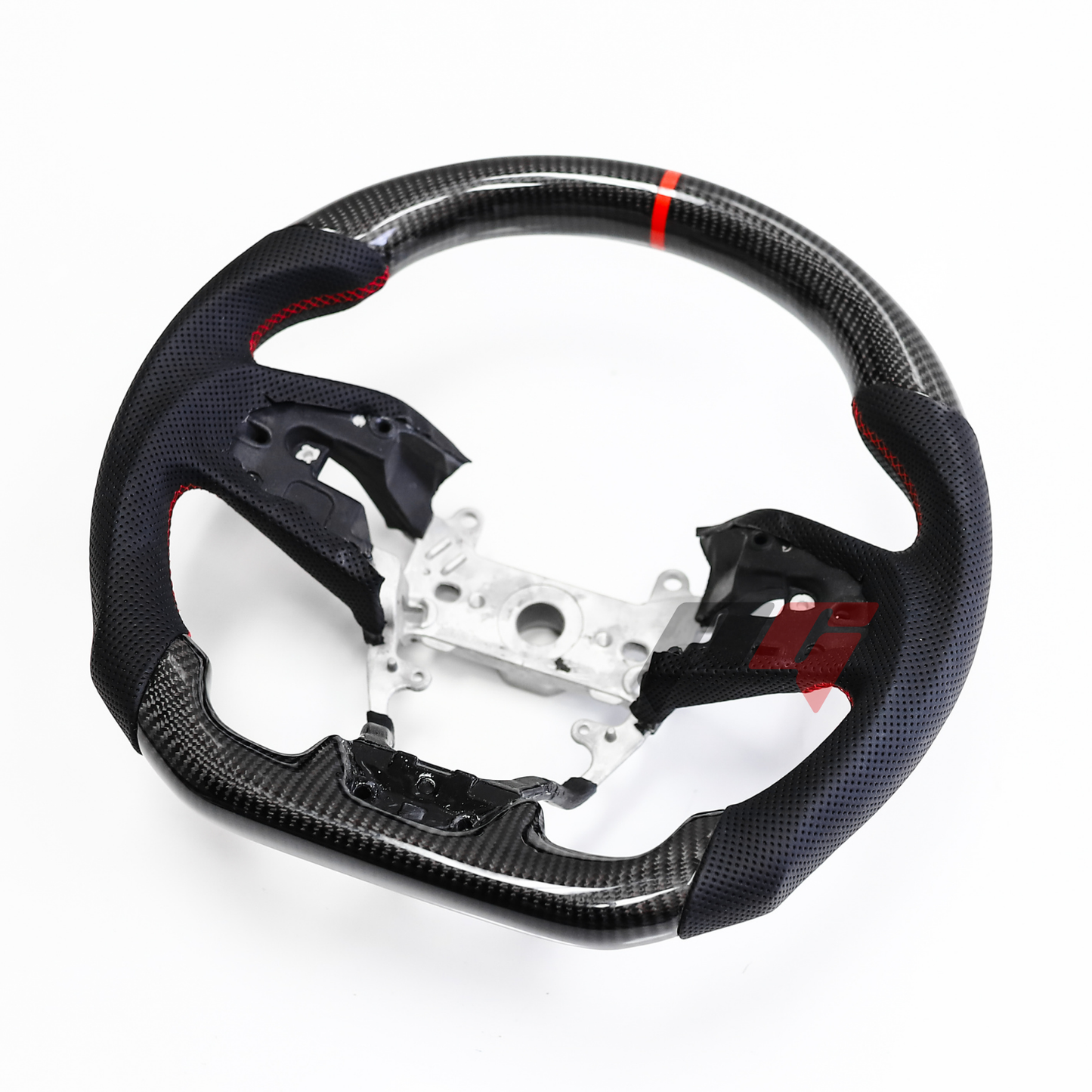 FOR 2016-2021 HONDA CIVIC CARBON FIBER & LEATHER STEERING WHEEL