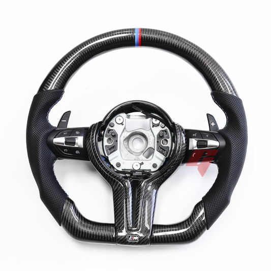 FOR 2012-2018 BMW F10 5 & 6 SERIES CARBON FIBER PERFORMANCE STEERING WHEEL