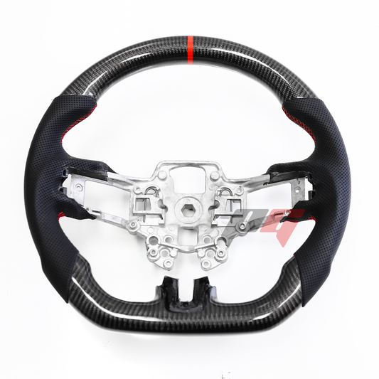 FOR 2018-2023 FORD MUSTANG CARBON FIBER & LEATHER STEERING WHEEL