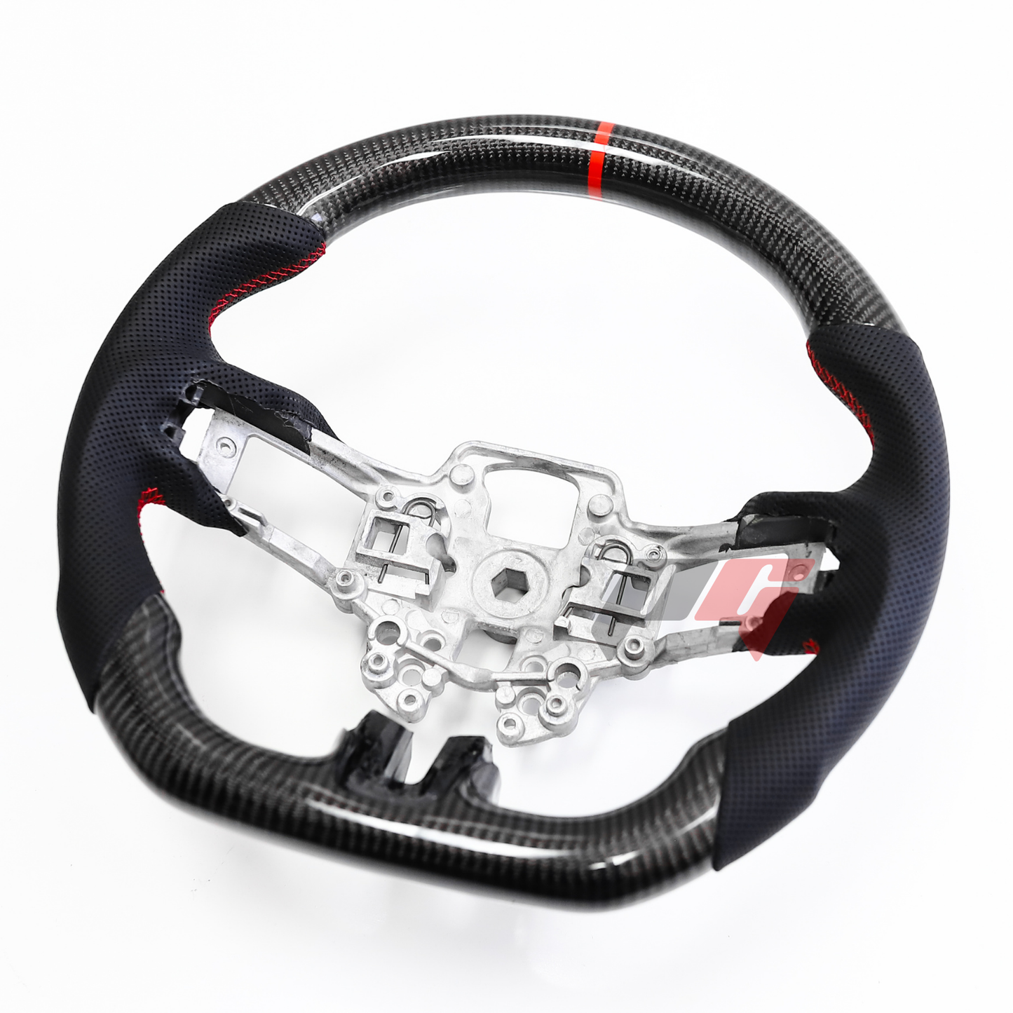 FOR 2018-2023 FORD MUSTANG CARBON FIBER & LEATHER STEERING WHEEL