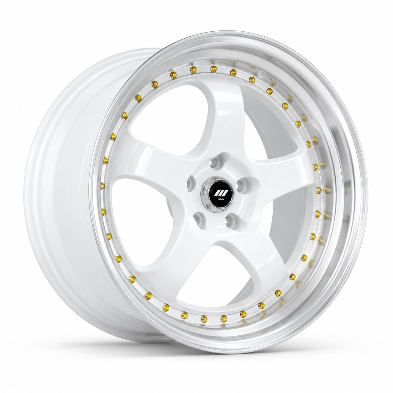 WKS-2 | WORK MEISTER Style Wheels White Machined Lip