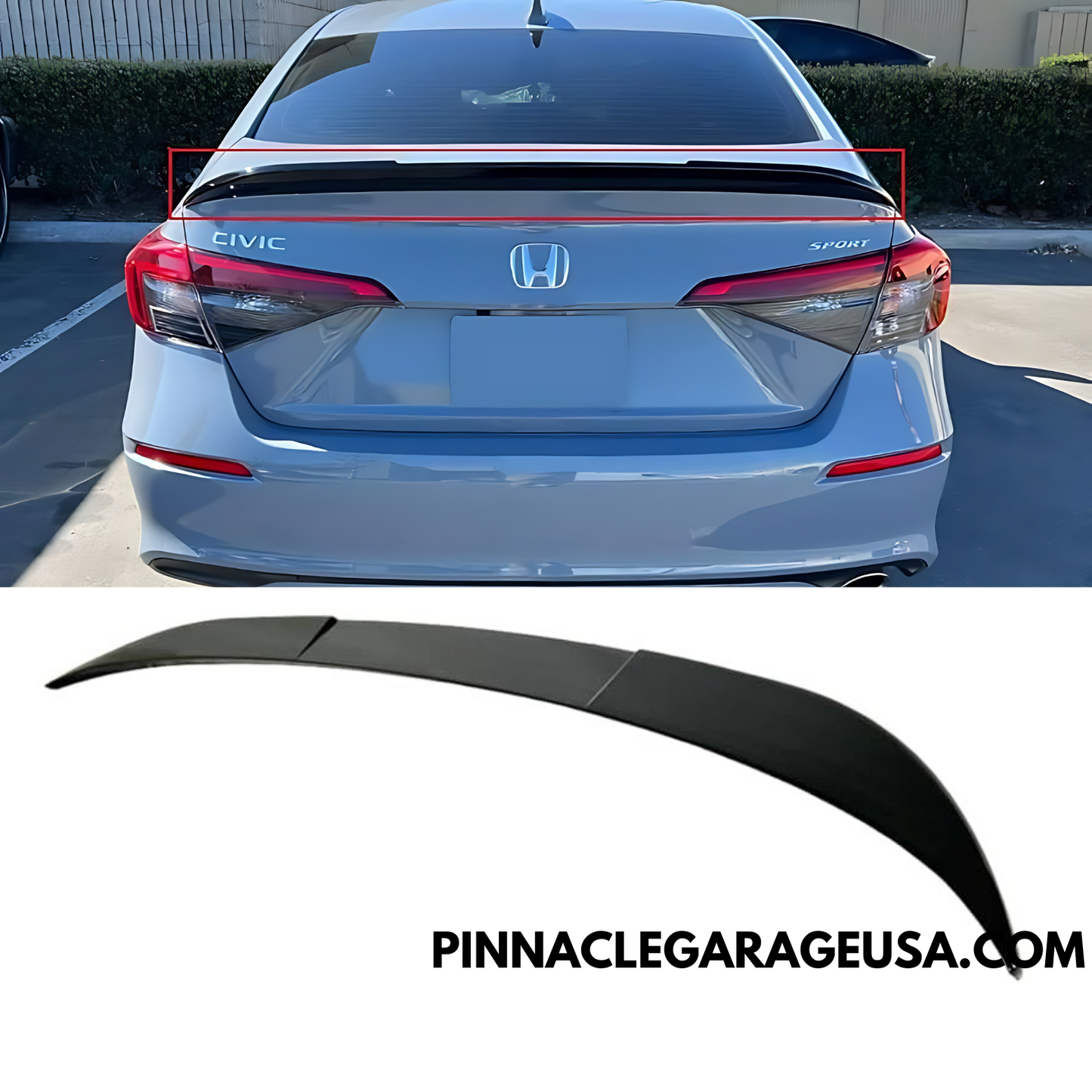 2022-2024 Honda Civic 11th Gen HPD Style Rear Trunk Spoiler Wing
