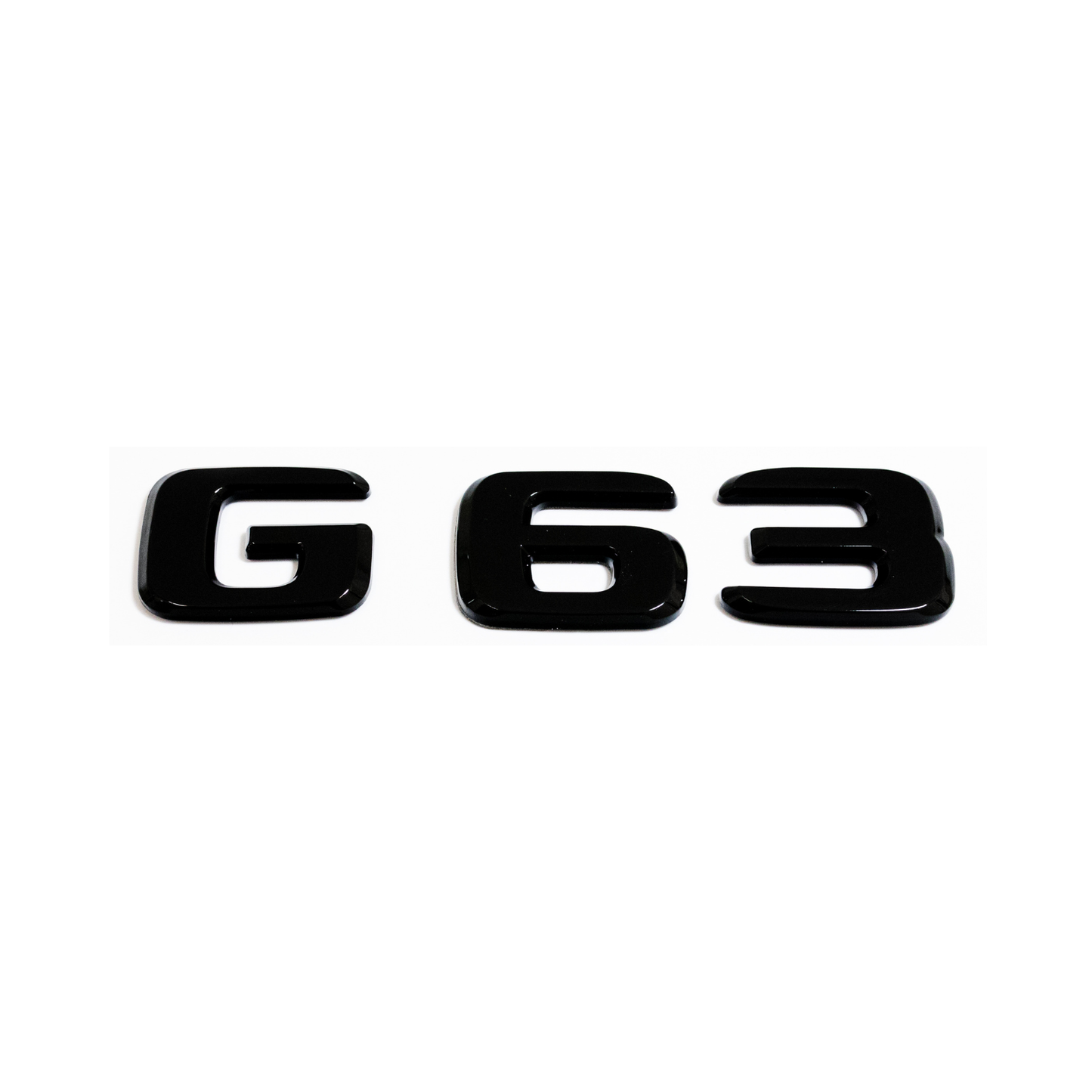 "G63" Gloss Black Raised Letter Emblem For Rear Trunk Lid Fits Mercedes G Class