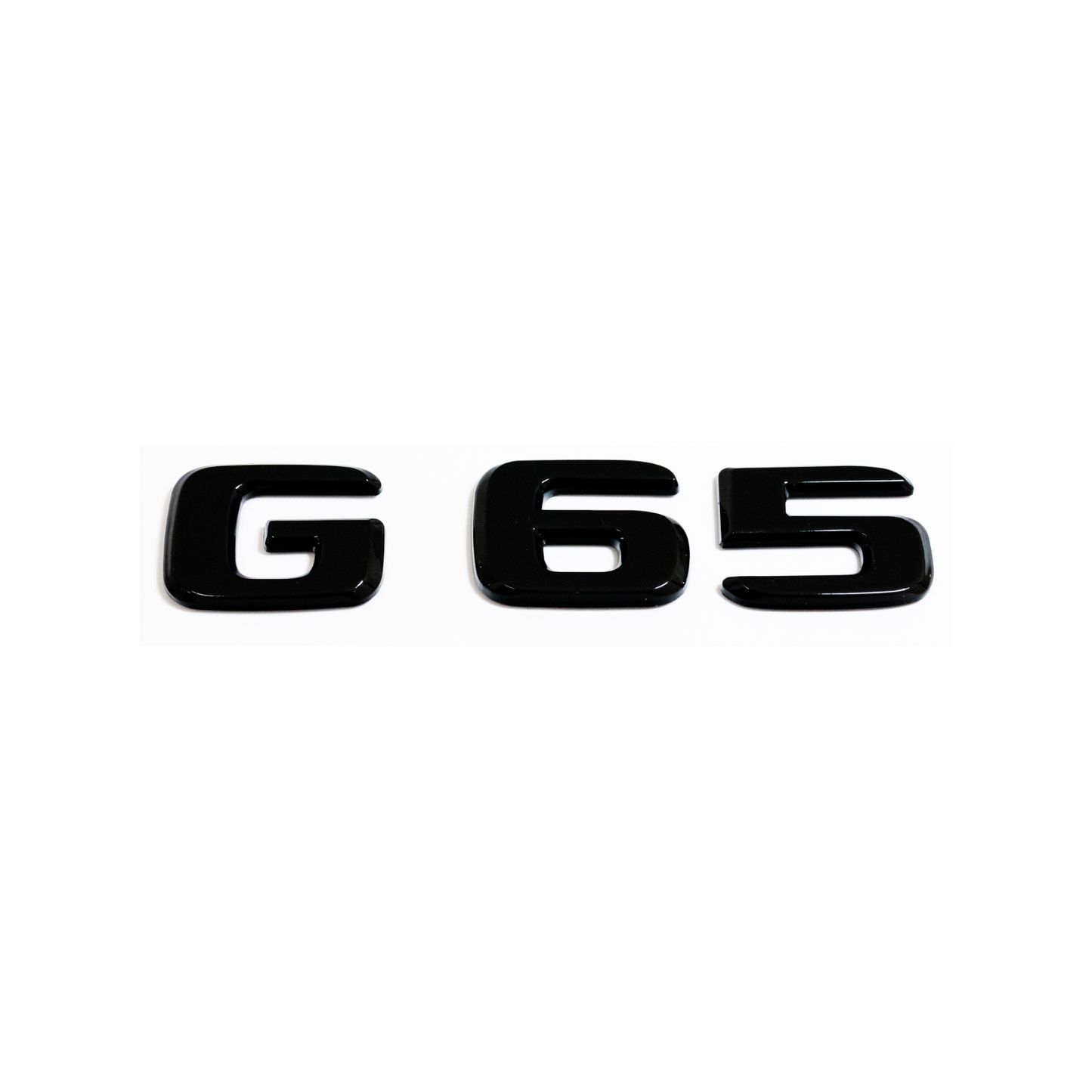 "G65" Gloss Black Raised Letter Emblem For Rear Trunk Lid Fits Mercedes G Class