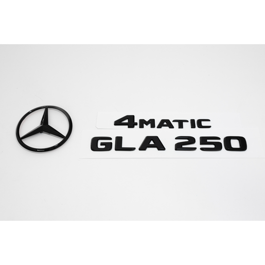 Mercedes-Benz W156 X156 GLA250 4MATIC Gloss Black Emblem Pack