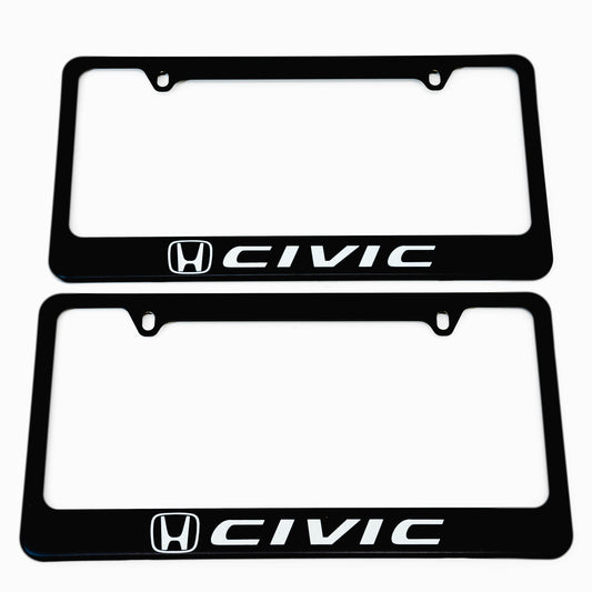 Stainless Steel License Plate Frame Holder Fits For HONDA CIVIC