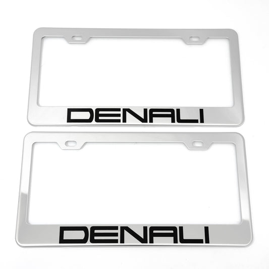 Stainless Steel License Plate Frame Holder Fits For GMC DENALI