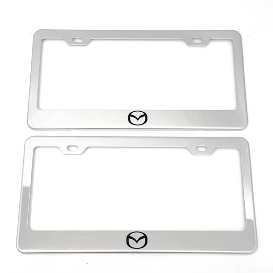 Stainless Steel License Plate Frame Holder Fits For MAZDA