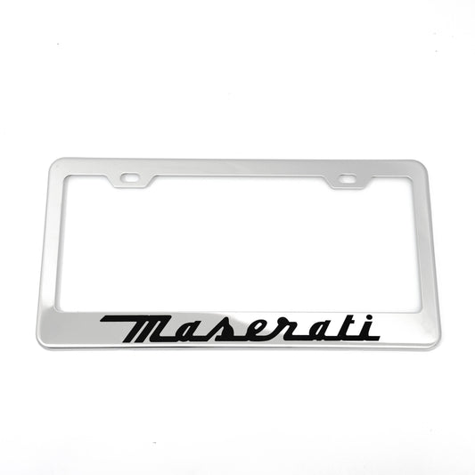 Stainless Steel License Plate Frame Holder Fits For MASERATI