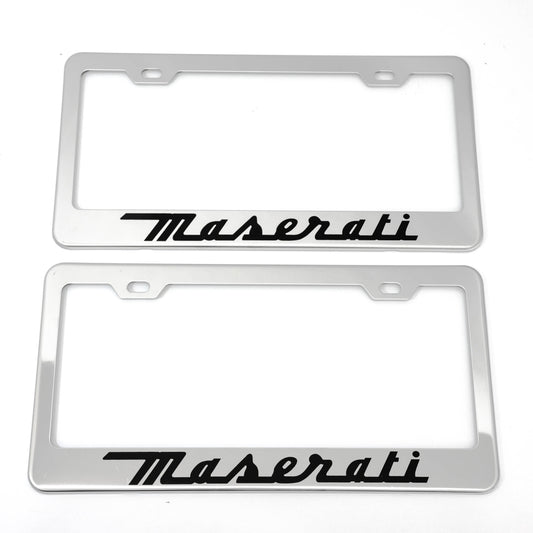 Stainless Steel License Plate Frame Holder Fits For MASERATI