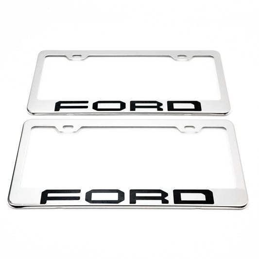 Stainless Steel License Plate Frame Holder Fits For FORD