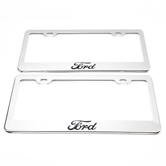 Stainless Steel License Plate Frame Holder Fits For FORD