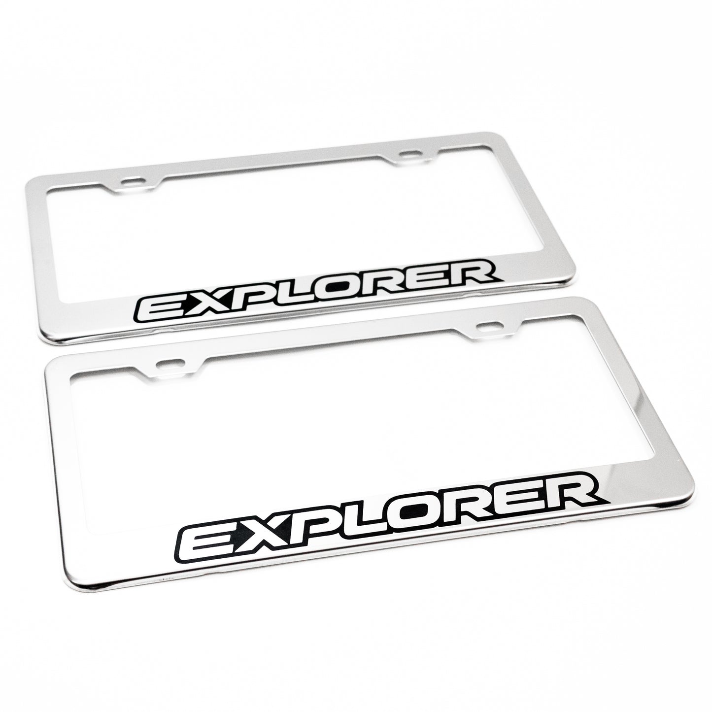 Stainless Steel License Plate Frame Holder Fits For FORD EXPLORER