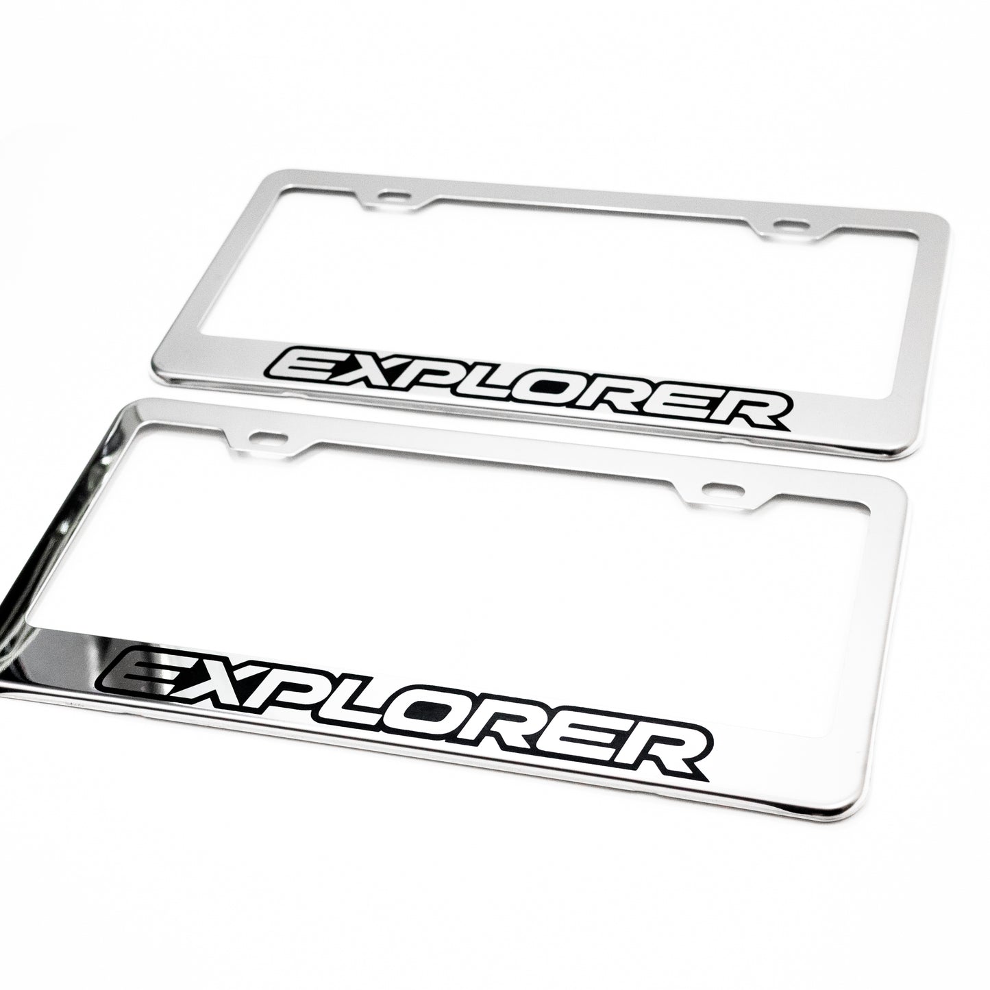 Stainless Steel License Plate Frame Holder Fits For FORD EXPLORER