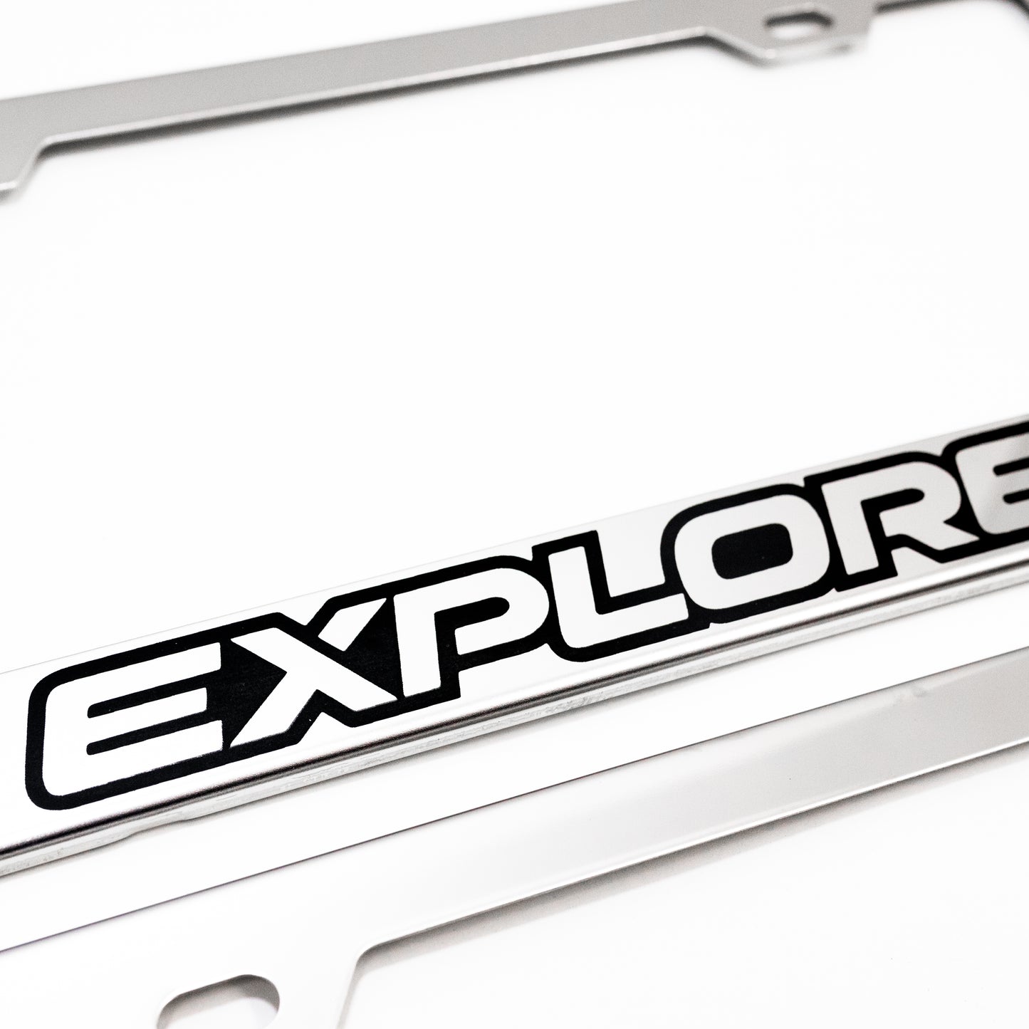 Stainless Steel License Plate Frame Holder Fits For FORD EXPLORER