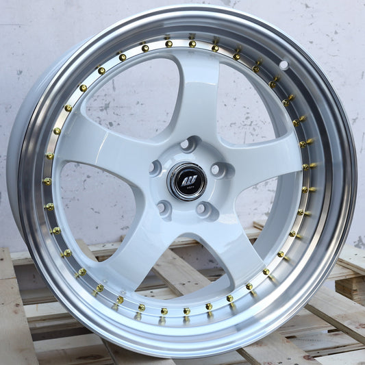 WKS-2 | Work Meister Style Wheels | White Machined Lip