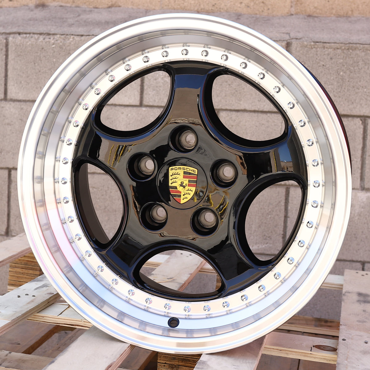 PS01 | Speedline Style Wheels | Black Machined Lip