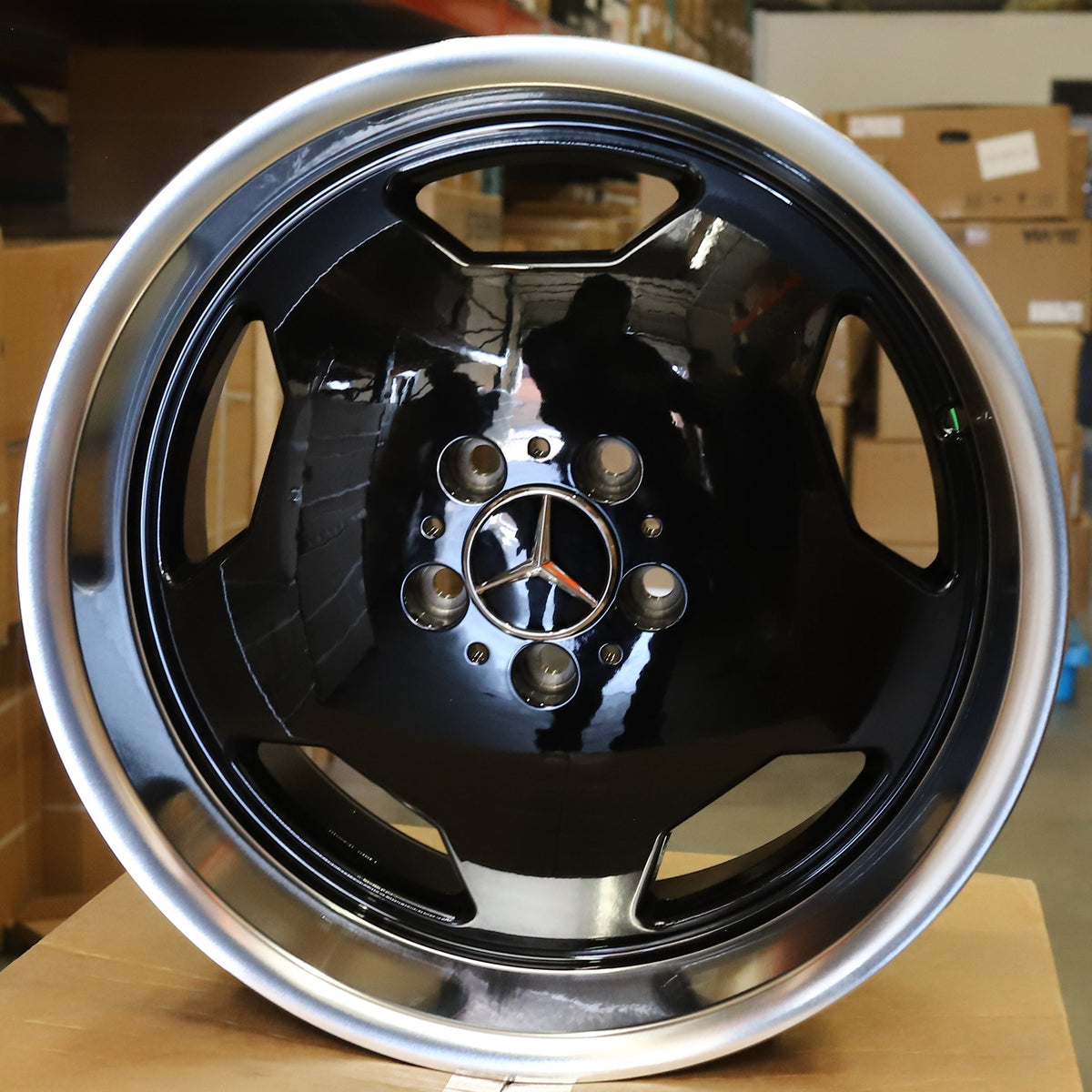 MB02 | Mercedes Classic AMG Monoblock II Style Wheels | Gloss Black Machined Lip