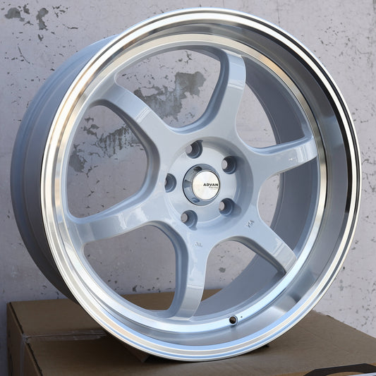 AVN-2 | Advan RG-D2 Style Wheels | White Machined Lip