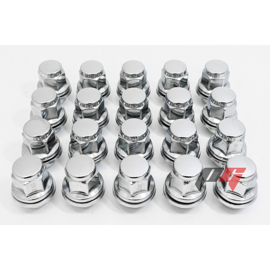20pcs Chrome M12x1.25 Factory Style Mag Type Replacement Lug Nuts for Nissan/ Infiniti