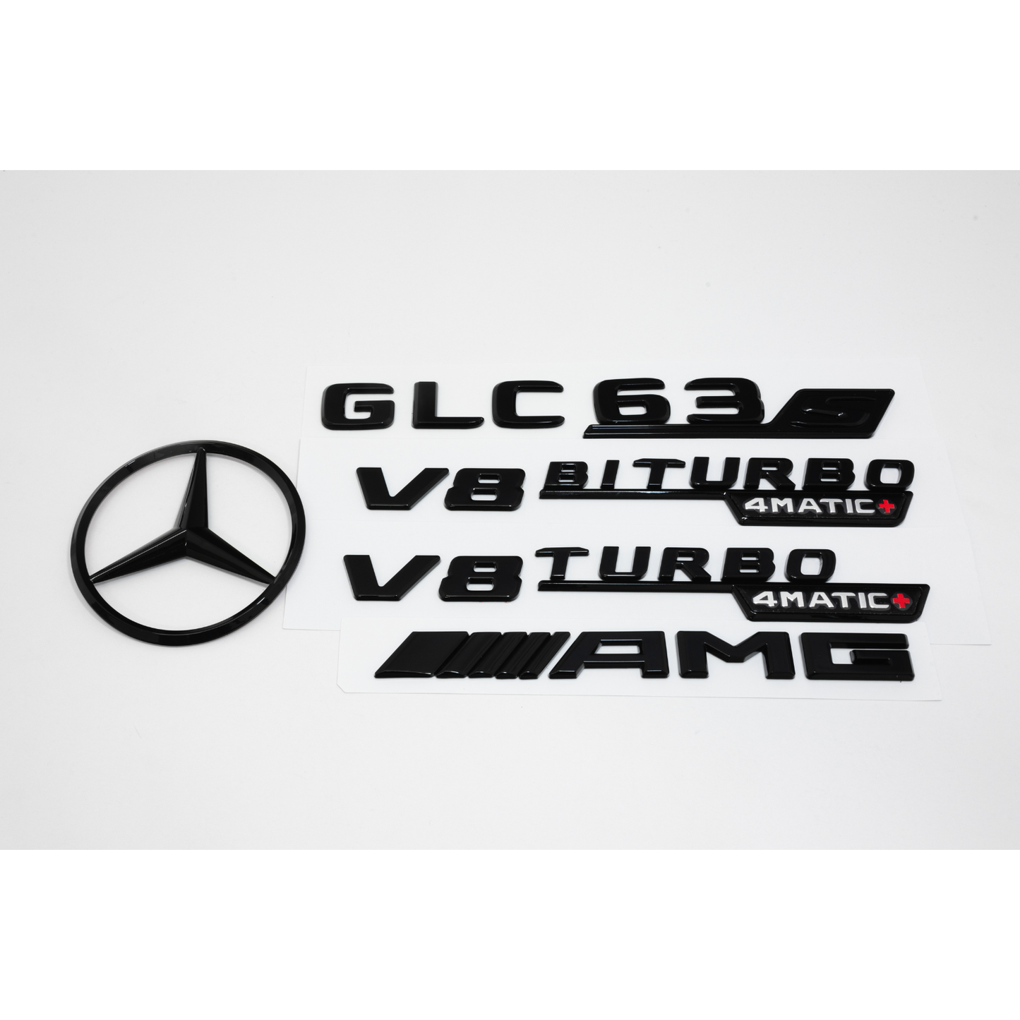 Mercedes-Benz X253 GLC63S AMG Gloss Black Emblem Pack