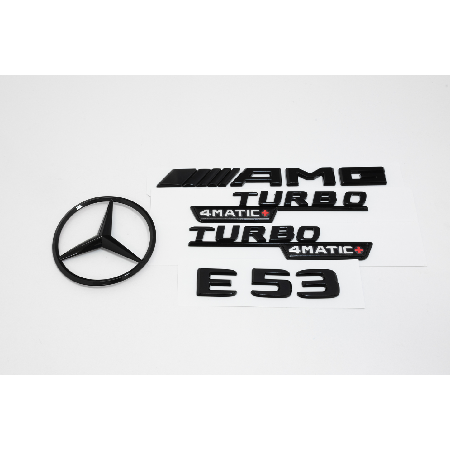 Mercedes-Benz W213 E53 AMG Gloss Black Emblem Pack