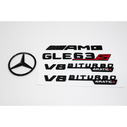 Mercedes-Benz V167 GLE63S AMG Gloss Black Emblem Pack