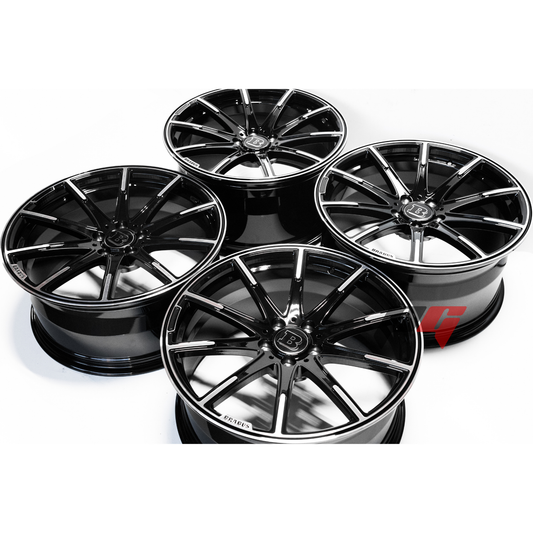 Mercedes Benz Wheels 20x8.5/20x9.5 5x112 Black Machined fit E S SL CL Class 300 350 450 550