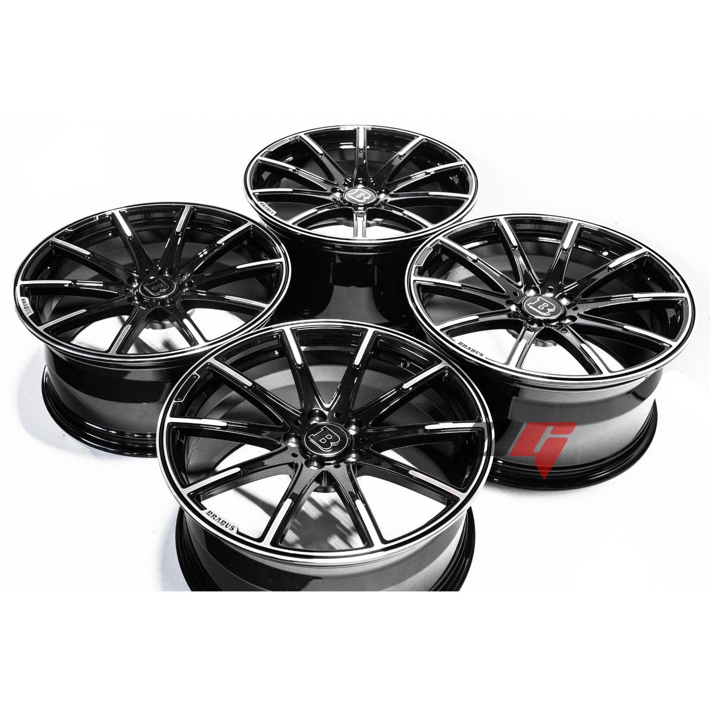 Mercedes Benz Wheels 20x8.5/20x9.5 5x112 Black Machined fit E S SL CL Class 300 350 450 550