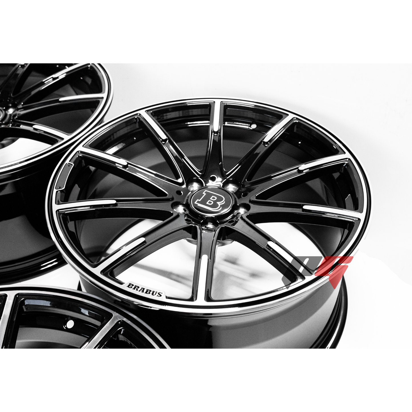 Mercedes Benz Wheels 20x8.5/20x9.5 5x112 Black Machined fit E S SL CL Class 300 350 450 550