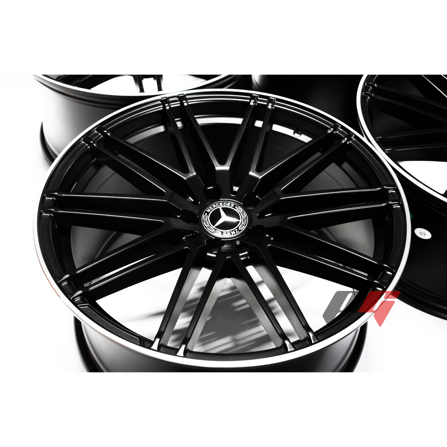 Mercedes Benz Wheels 20x8.5/20x9.5 5x112 Black Machined C E Class 250 280 300 350