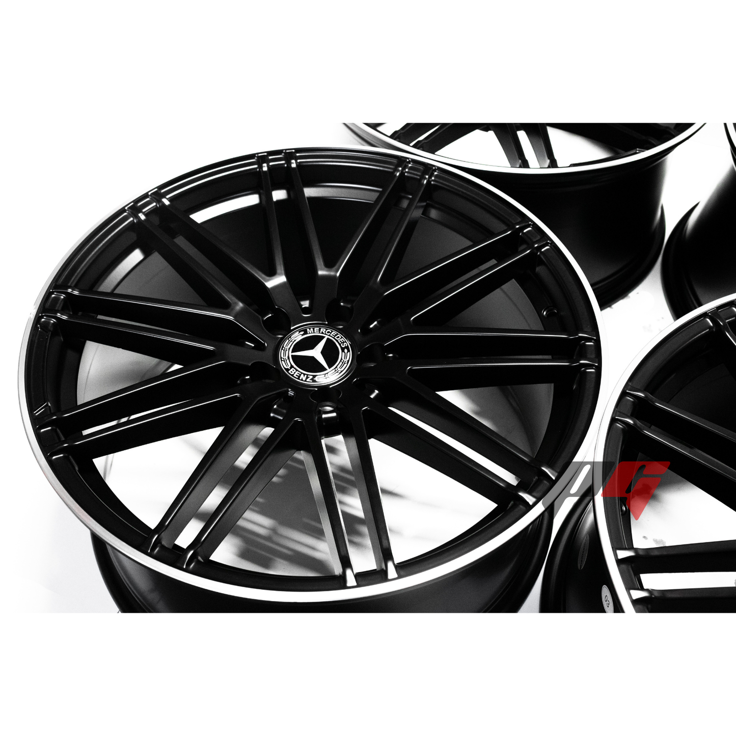 Mercedes Benz Wheels 20x8.5/20x9.5 5x112 Black Machined C E Class 250 280 300 350