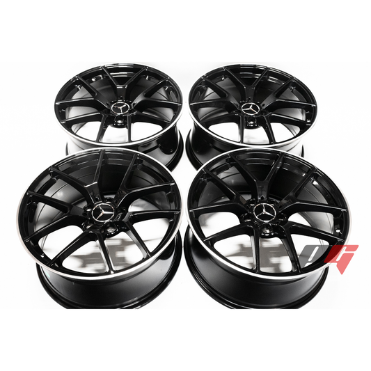 Mercedes Benz Wheels 19x8/19x9 5x112 Gloss Black Machined fit A Class B Class C Class 180 200 220 300 400