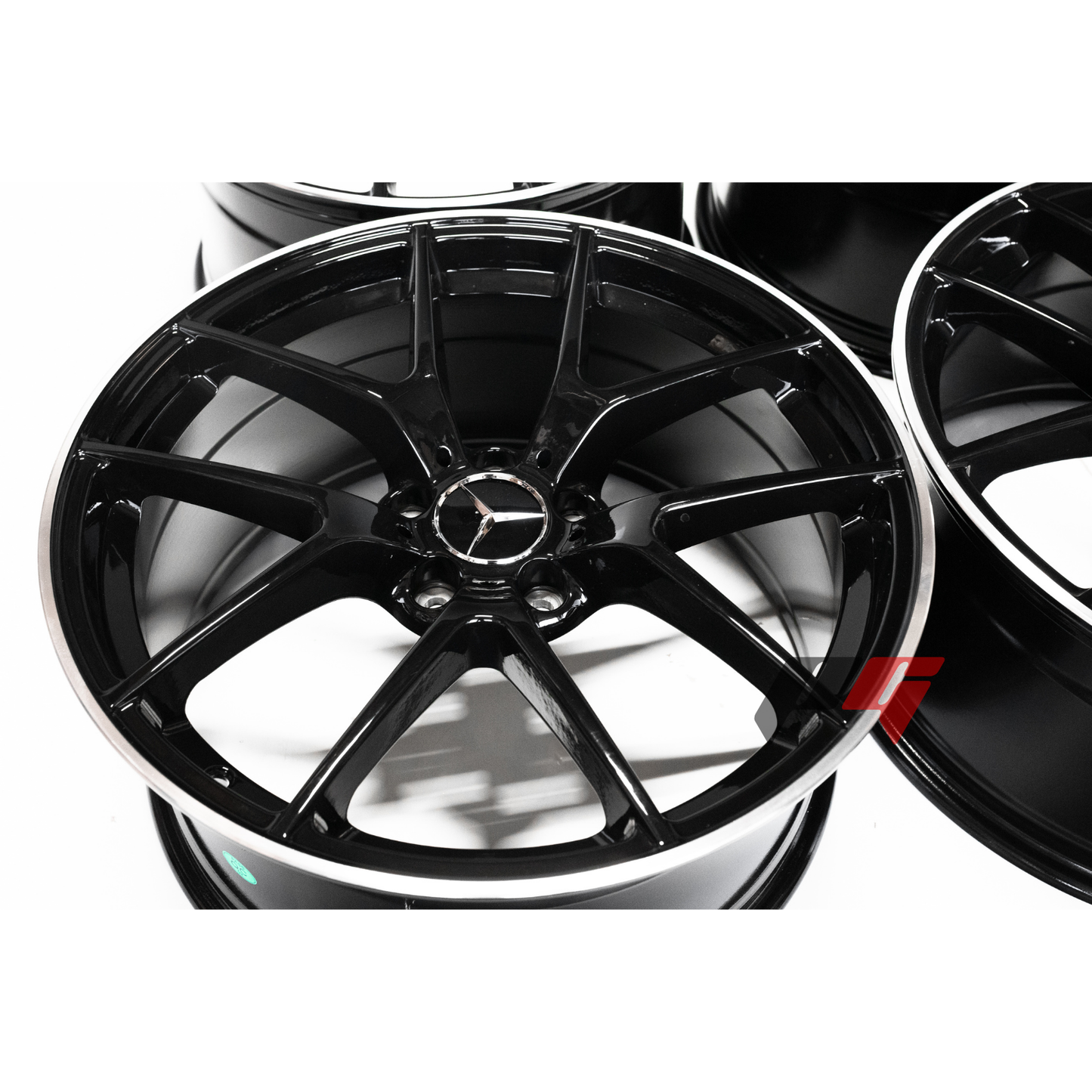 Mercedes Benz Wheels 19x8/19x9 5x112 Gloss Black Machined fit A Class B Class C Class 180 200 220 300 400