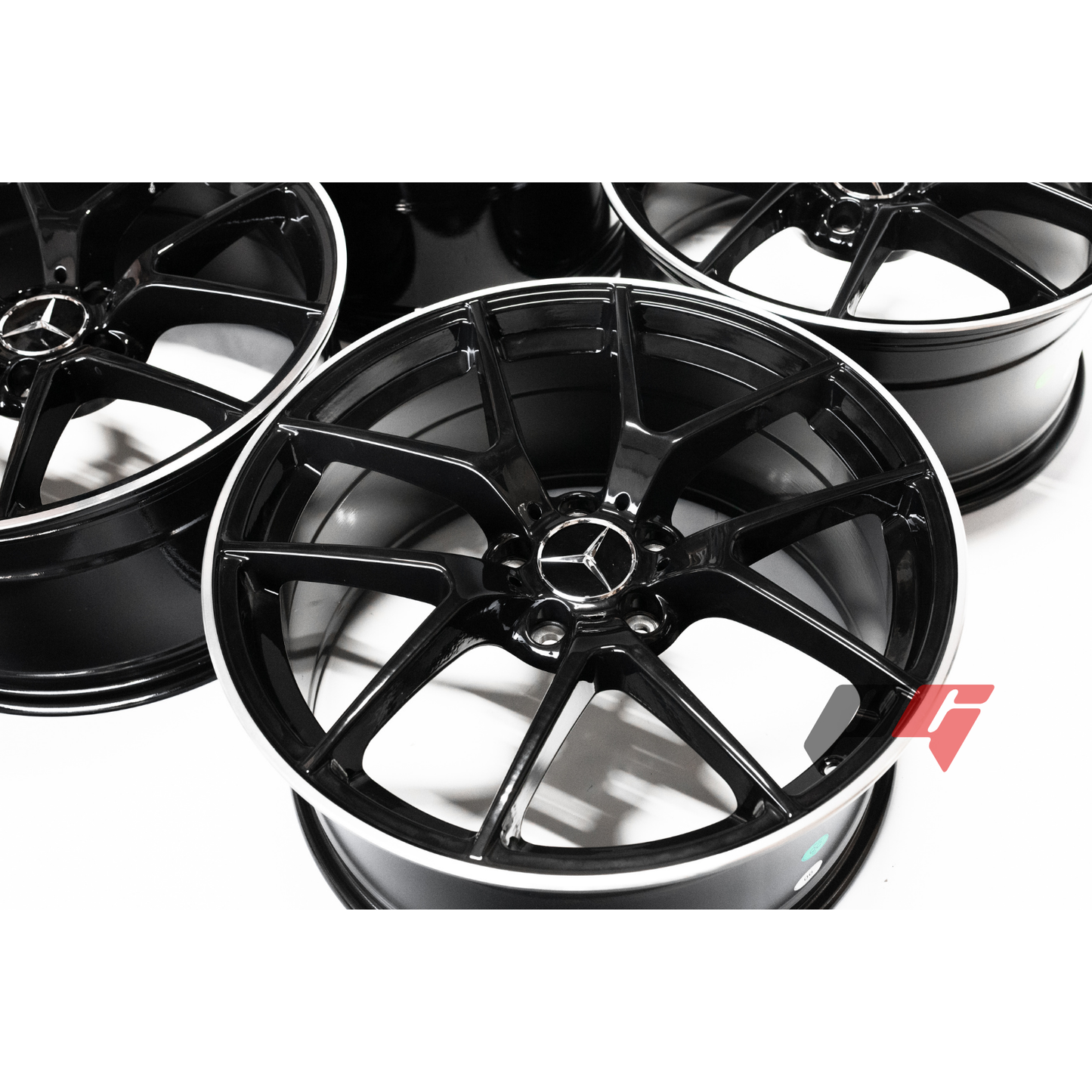 Mercedes Benz Wheels 19x8/19x9 5x112 Gloss Black Machined fit A Class B Class C Class 180 200 220 300 400